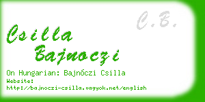 csilla bajnoczi business card